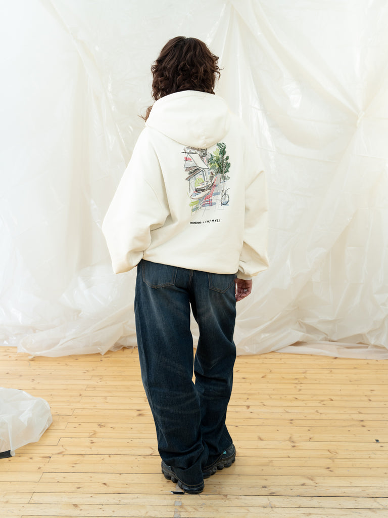 Morning Setup | Zip Hoodie Creme - maezen