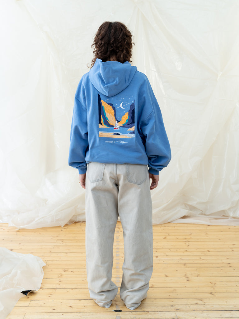 Intergalactic Voyage | Hoodie Vintage Blue - maezen