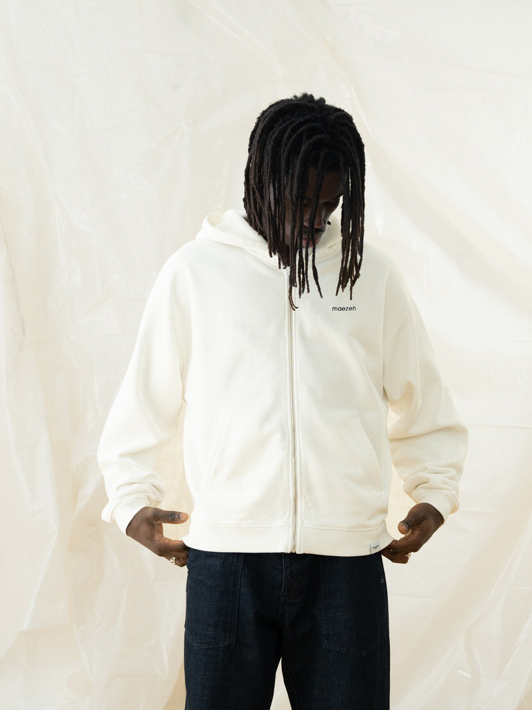 Morning Setup | Zip Hoodie Creme - maezen