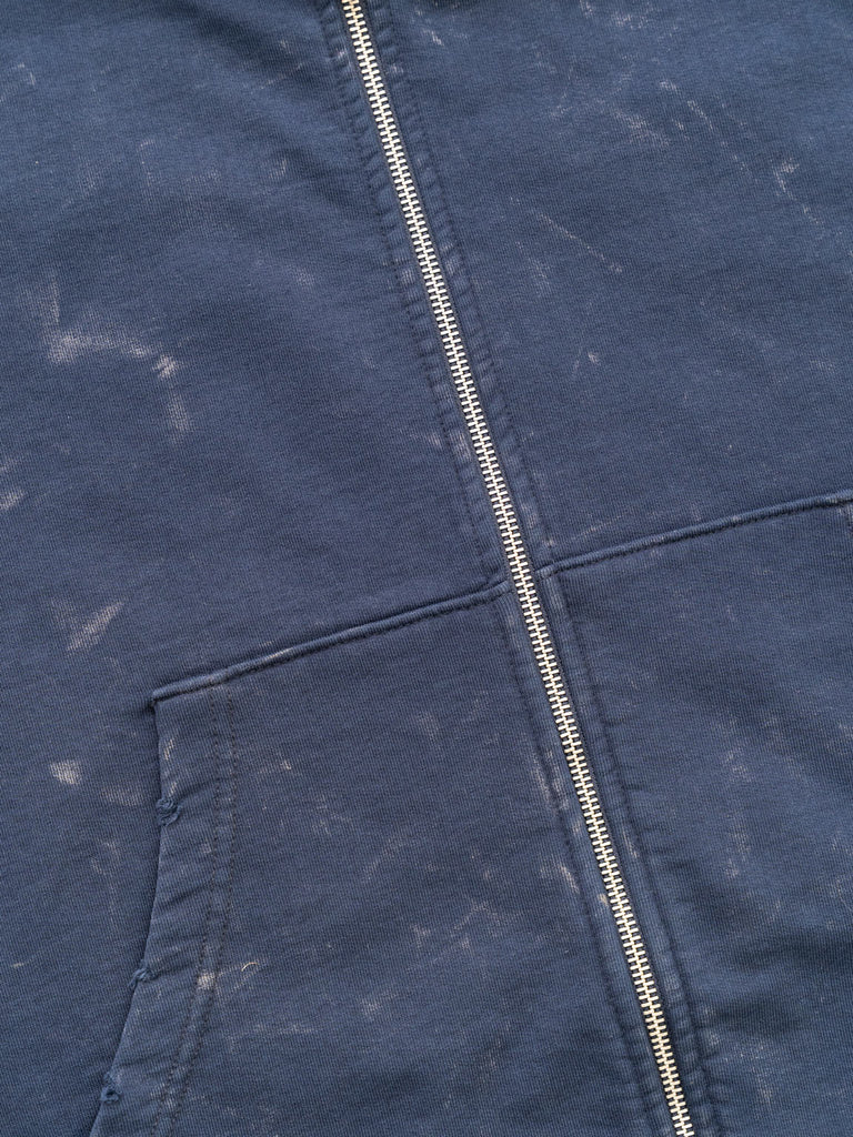 Flowers for maezen | Zip-Hoodie Washed Navy - maezen