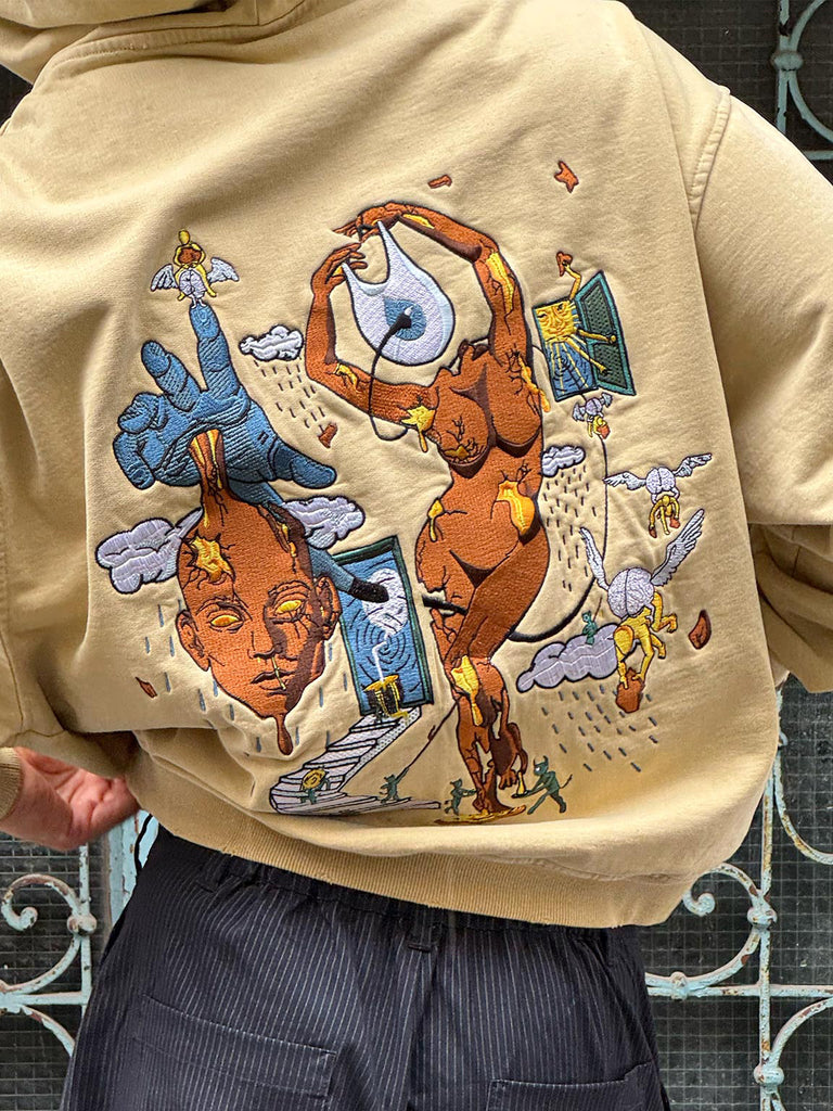 Golden Blood | Hoodie Sand - Minor Embroidery Faults - maezen