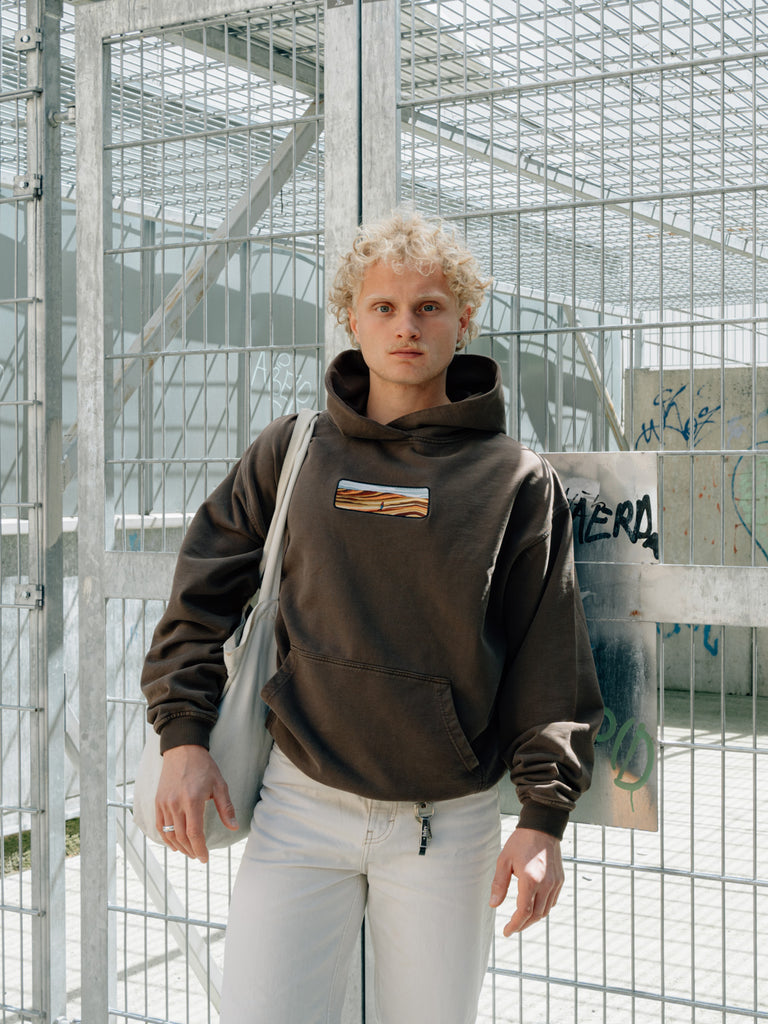 Serene Moments | Hoodie Washed Brown - maezen