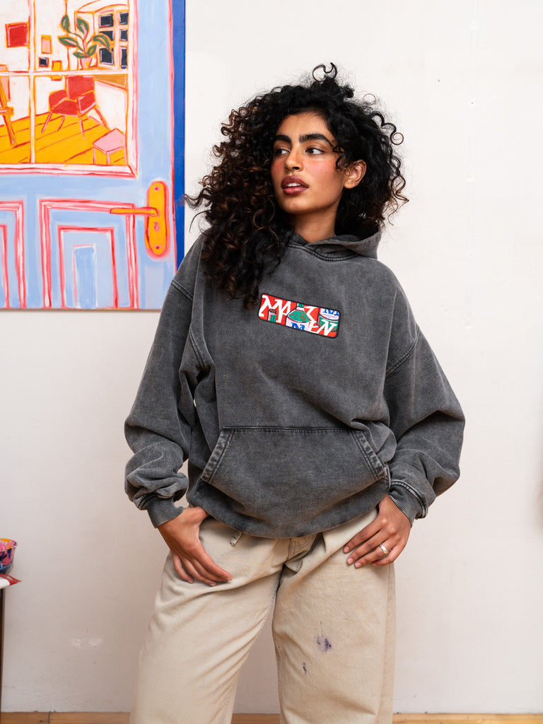 My Fav Wine | Hoodie Stone Grey - maezen