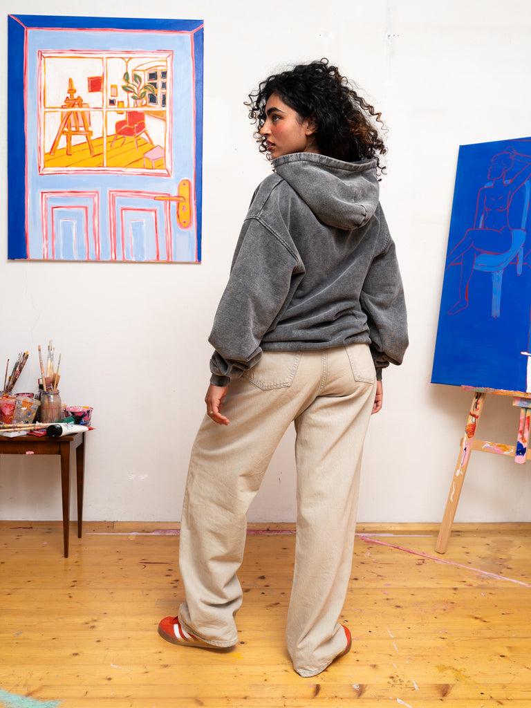 My Fav Wine | Hoodie Stone Grey - maezen