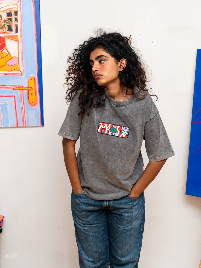 My Fav Wine | T-Shirt Stone Grey - maezen