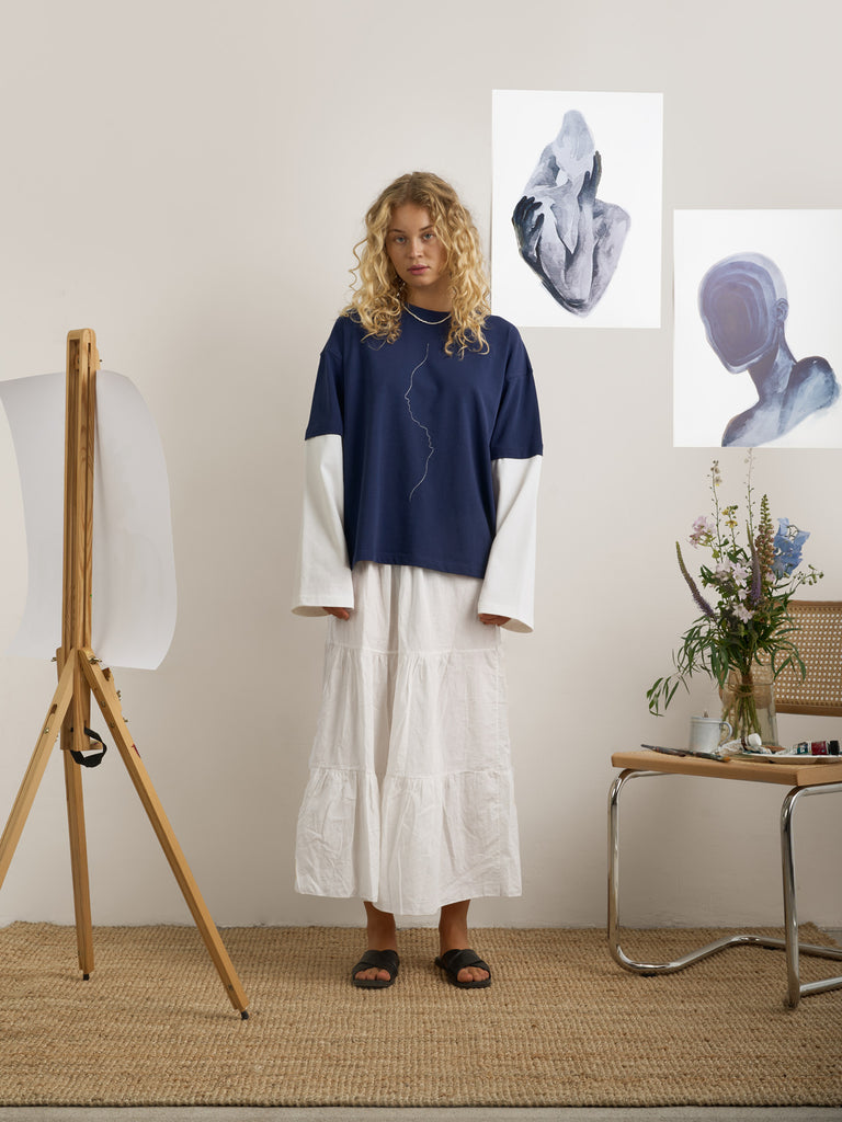 Gravis | Longsleeve Navy White - maezen