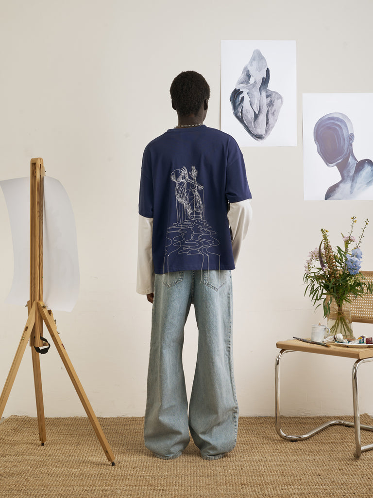 Gravis | Longsleeve Navy White - maezen