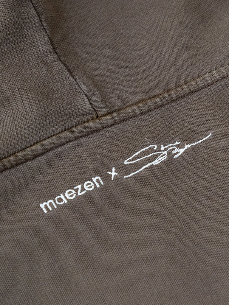 Serene Moments | Hoodie Washed Brown - maezen