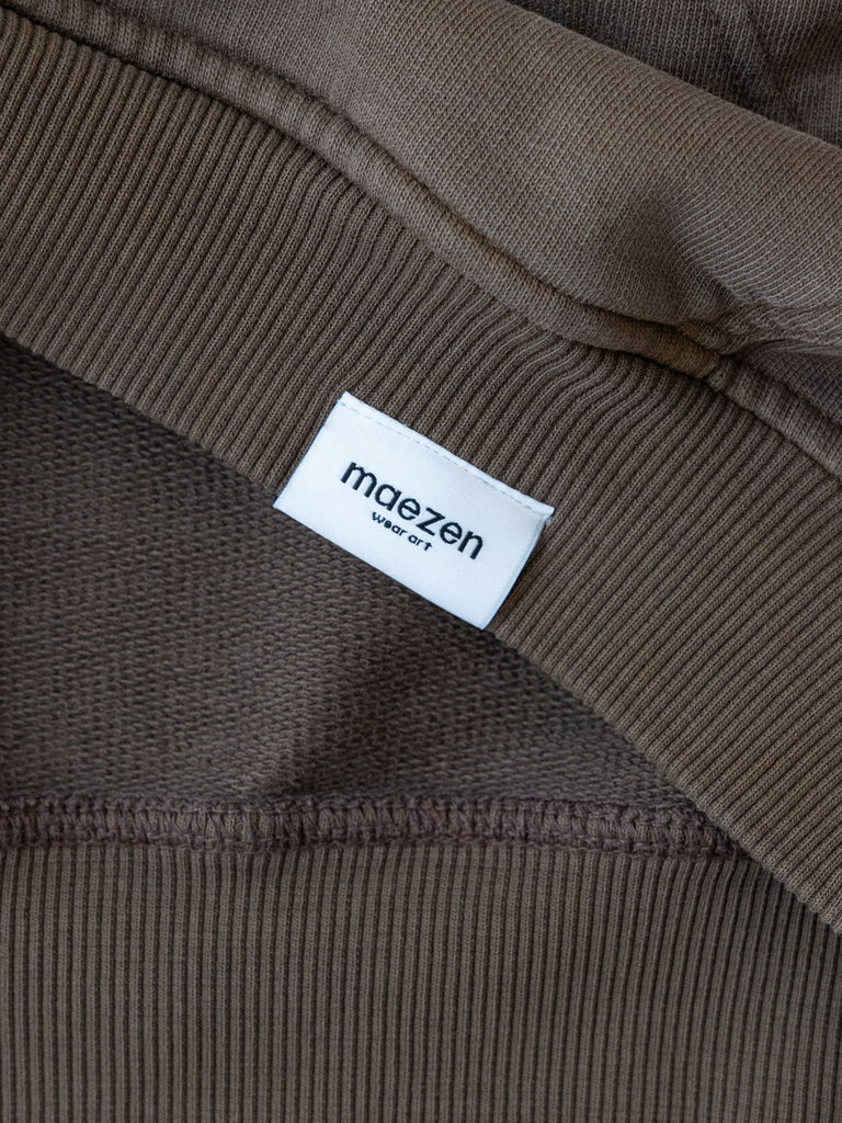 Serene Moments | Hoodie Washed Brown - maezen