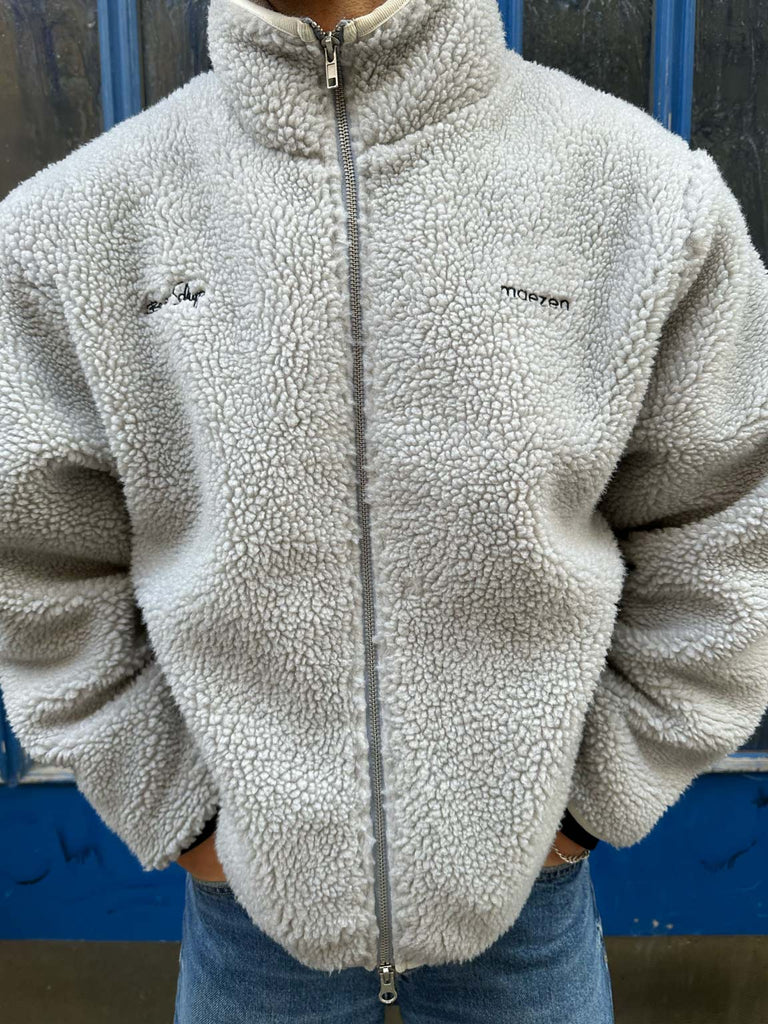 Le Regardeur | Fleece Jacket Stone Grey - maezen