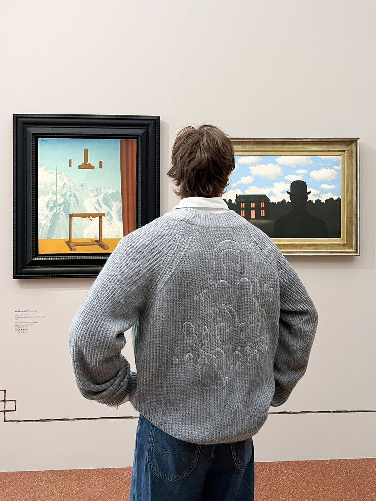 Tau | Reversible Knitted Sweater Light Grey - maezen