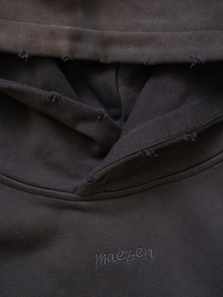 Flowers for You | Hoodie Washed Black - maezen