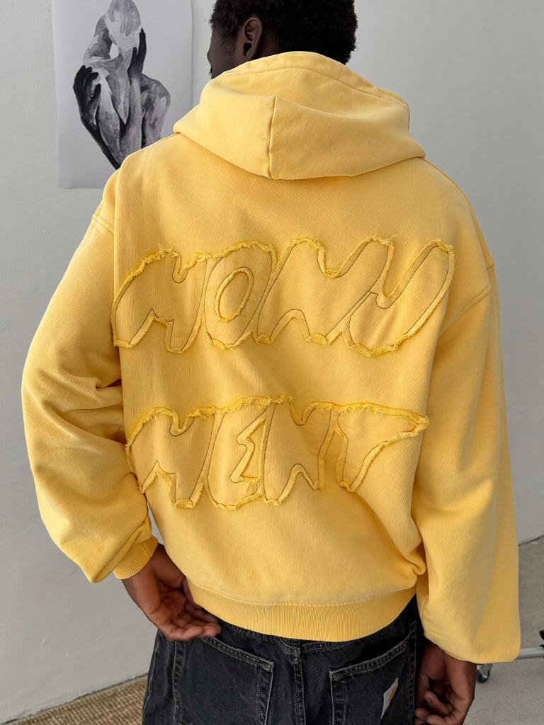 Monument | Hoodie Washed Yellow - maezen