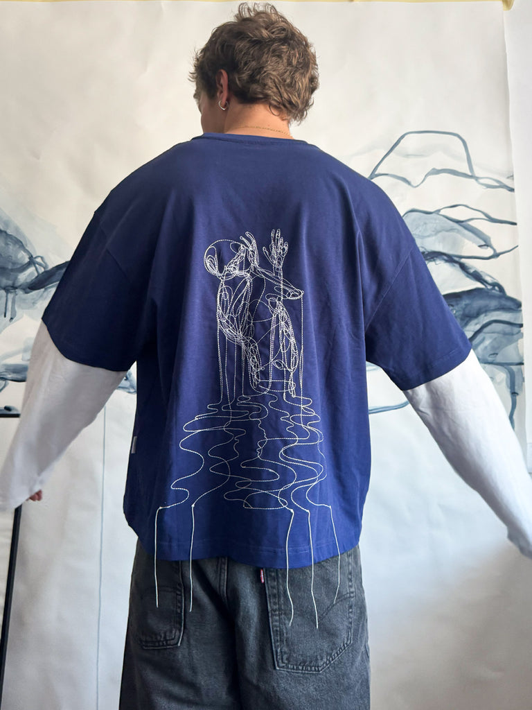 Gravis | Longsleeve Navy White - maezen