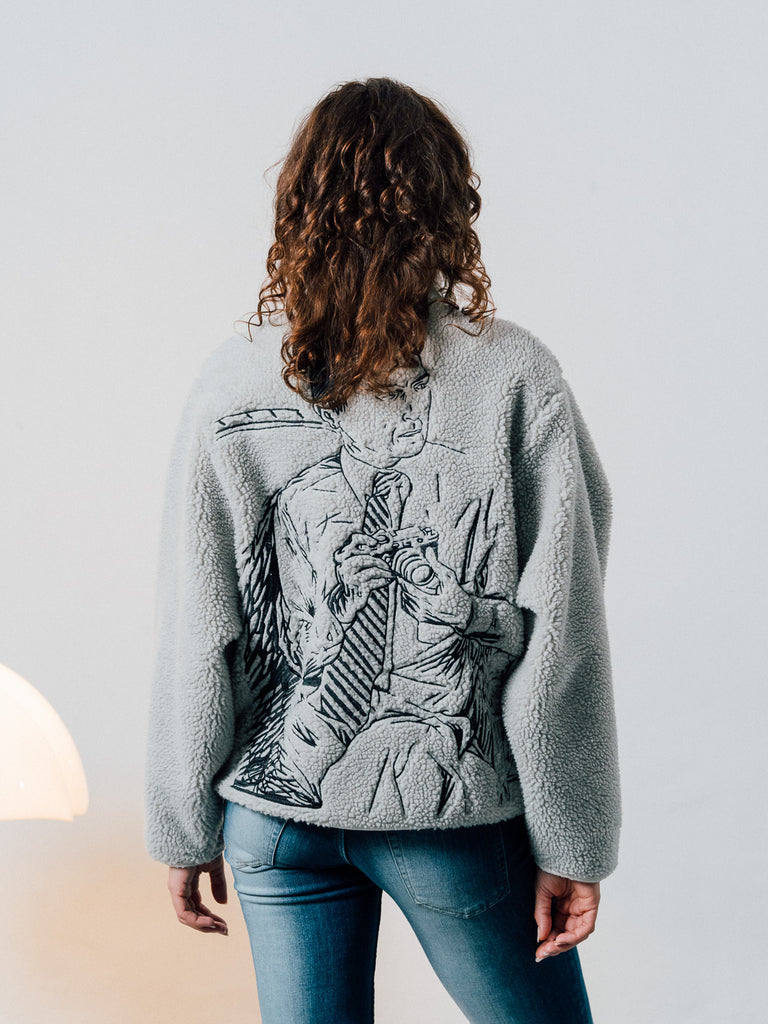 Le Regardeur | Fleece Jacket Stone Grey - maezen