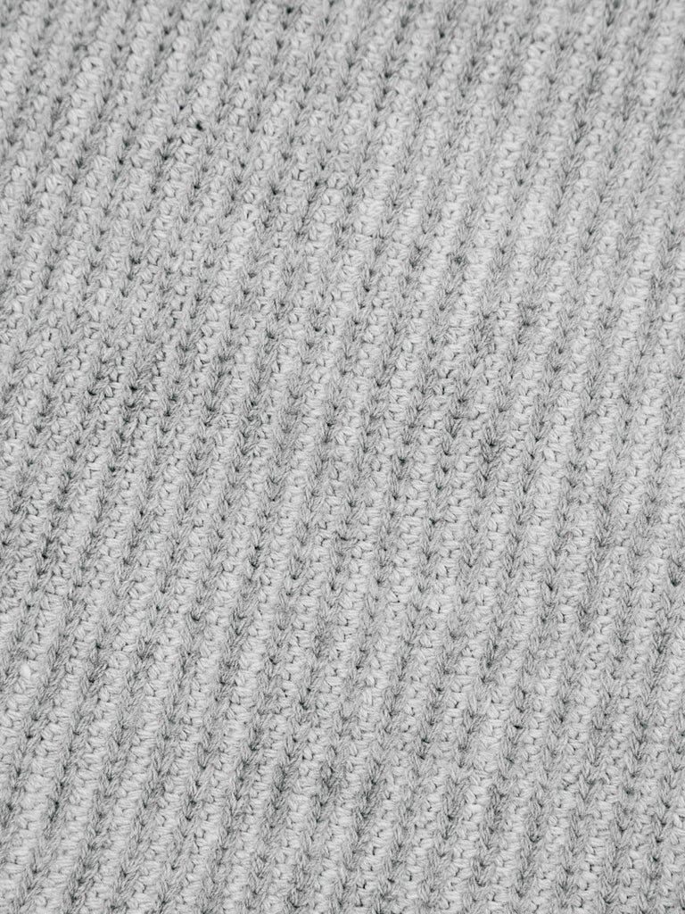 Tau | Reversible Knitted Sweater Light Grey - maezen