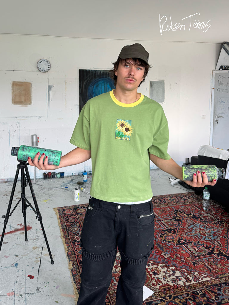 Sonnenblumen | T-Shirt Washed Green - maezen