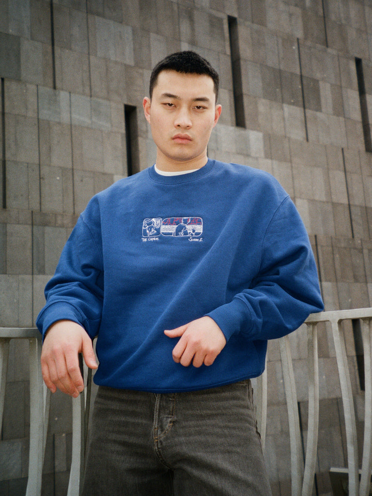 The Choice | Sweater Worker Blue - maezen