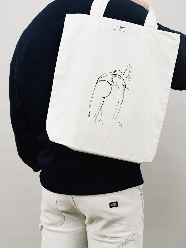 Worn Out - Feet First | Tote Bag Natural Raw - maezen