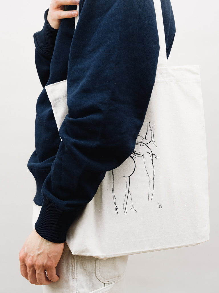 Worn Out - Feet First | Tote Bag Natural Raw - maezen