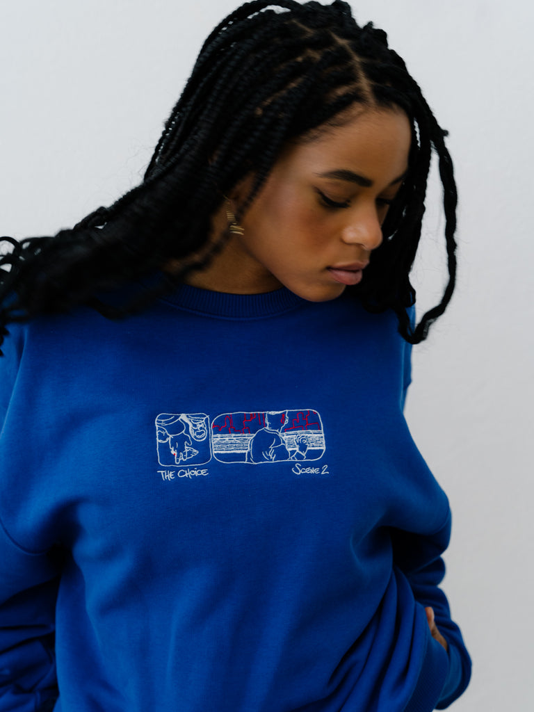 The Choice | Sweater Worker Blue - maezen