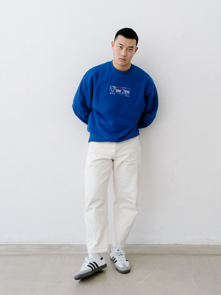 The Choice | Sweater Worker Blue - maezen