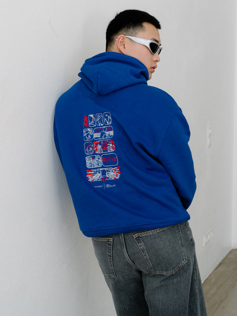 The Loop | Hoodie Worker Blue - maezen