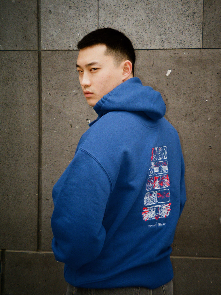 The Loop | Hoodie Worker Blue - maezen